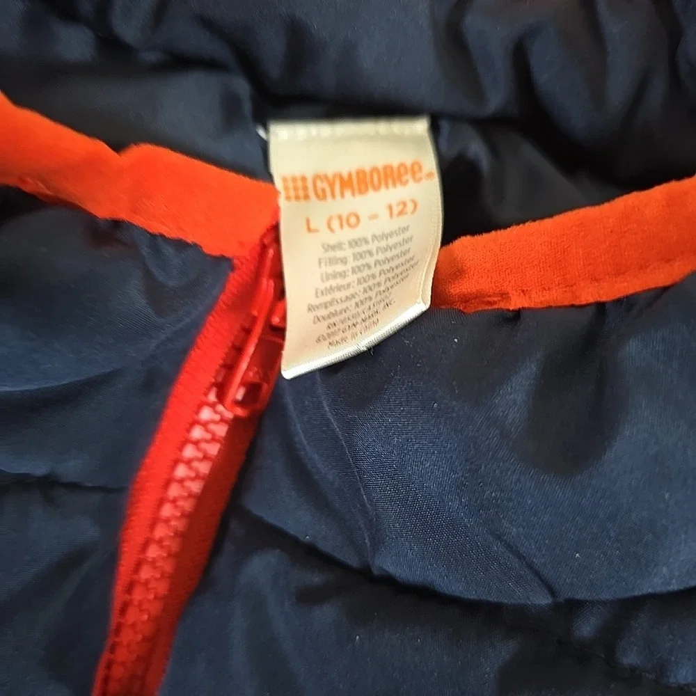 Gymboree Puffer Vest Boys Large 10-12 Blue Zip‎ Front Sleeveless Jacket Outdoors